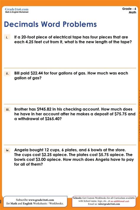 Decimals Word Problem Decimal Word Problems Math Word Problems Word