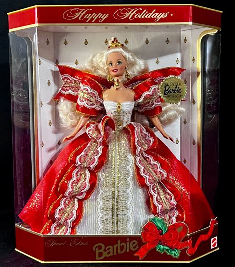 1997 Mattel Happy Holidays Special Edition Barbie Blonde NIB Etsy