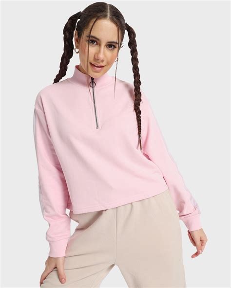 Buy Womens Pink Oversized Sweatshirt Online At Bewakoof