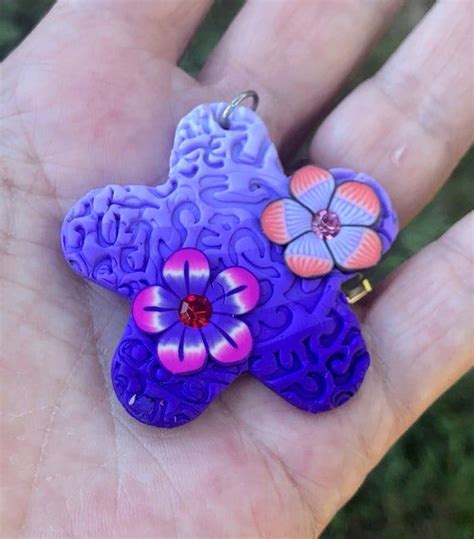 Polymer Clay Pendants Necklace Making Flower Shaped Pendant - Etsy ...