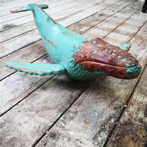 SOLD: Hand Carved Whale Sculpture - Cambrewood