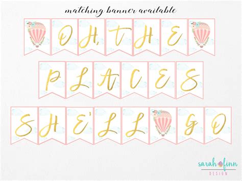 Hot Air Balloon Birthday Invitation Girl Pink Balloon Party Etsy