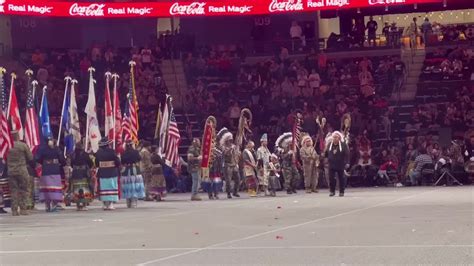 Veterans Grand Entry At The Black Hills Powwow Youtube