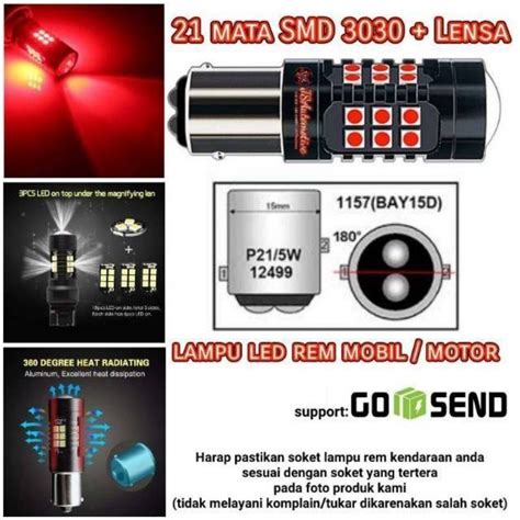 Jual Lampu Led Rem Mata Smd Bulat Putar Bayonet S Bay D