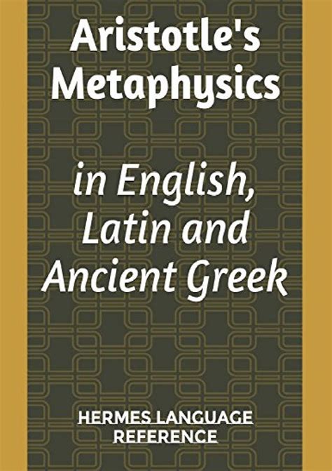 GET [PDF] @DOWNLOAD Aristotle's Metaphysics in English, Latin and ...