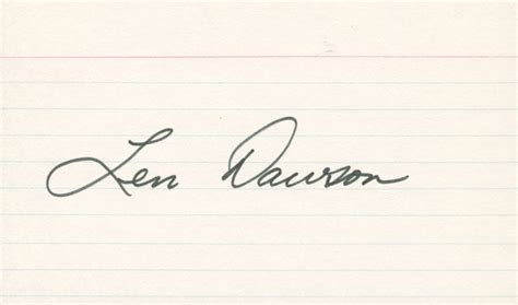 Len Dawson - Autograph | HistoryForSale Item 68259