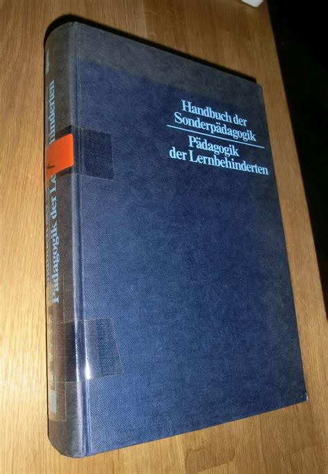 Pädagogik der Lernbehinderten Handbuch der Sonderpädagogik Bd 4 von