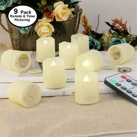 Led Tea Lights Flameless Candles Electric Tealights With Remote And Timer Unscented Outdoor