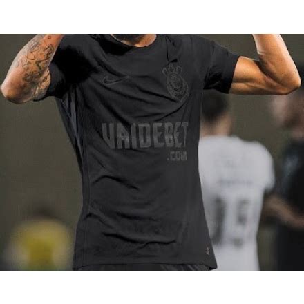 Camisa do Timão Corinthians Lançamento 24 25 BLACK Vai de Bet Super