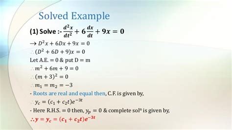 Higher Order Differential Equation