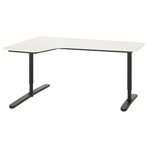 Письменный стол угловой левый - IKEA BEKANT, 160х110х65-85 см, белый ...