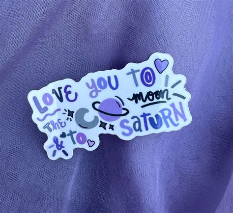 Love You to the Moon & to Saturn Sticker - Etsy