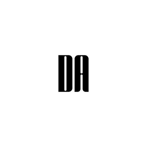 Da Monogramme Logo Design Lettre Texte Nom Symbole Monochrome Logo