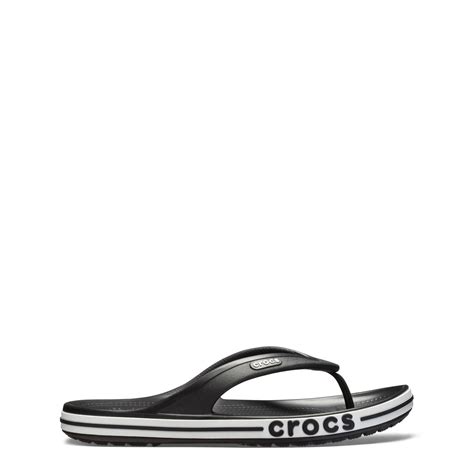 Crocs Bayaband Flip Flop Womens Blackwhite