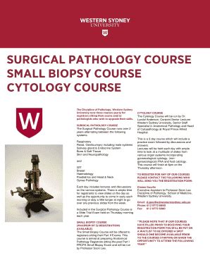 Fillable Online Surgical Pathology Course Fax Email Print Pdffiller