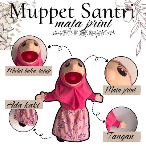 Jual Hand Puppet Ventriloquist Karakter Santri Putri Boneka Tangan