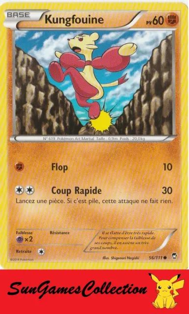 Carte Pokemon Kungfouine Xy Poings Furieux Neuve Vf Pv