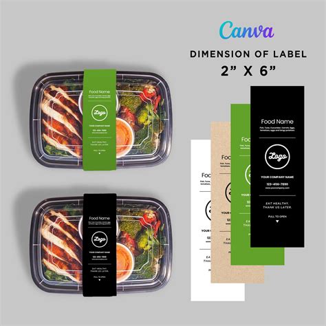 Food Labels, Food Packaging Labels, Food Container Labels, Fresh Salad ...