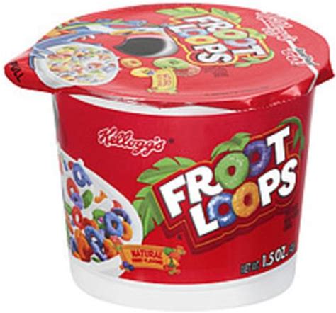 Kelloggs Froot Loops Sweetened Multi Grain Cereal Cups 12 Nutrition