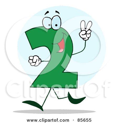 Royalty-Free (RF) Clipart Illustration of a Friendly Number 2 Two Guy ...