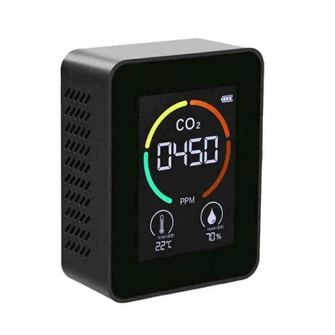 Датчик CO2, анализатор качества воздуха, влажности, температуры Черный ...