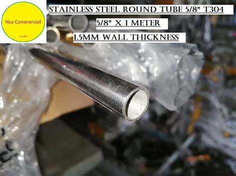 Stainless Steel Round Tube 58 Outside Dia X 1 Meter T304 15mm