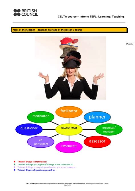 British Council CELTA input materials for teacher training | PDF
