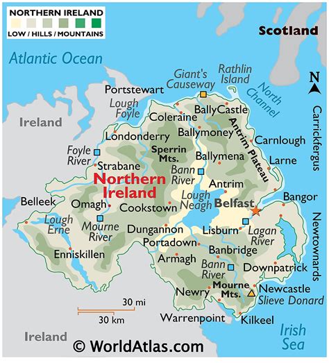 northern ireland maps facts world atlas
