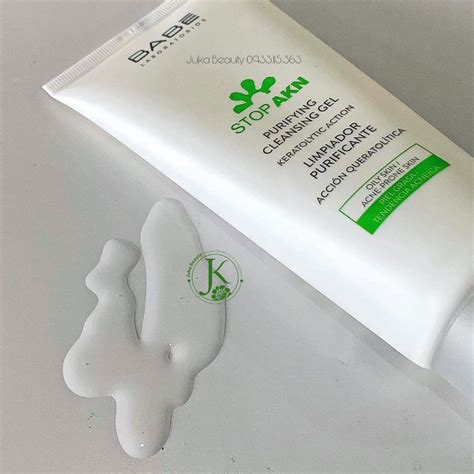 Sữa Rửa mặt Dạng Gel Cho Da Dầu Mụn Laboratorios Babe Stop Akn Purifyi Juka Beauty