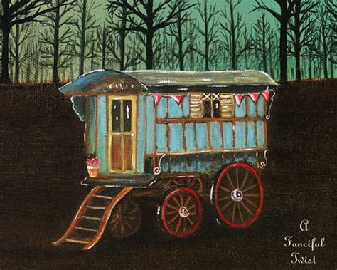 My Artwork {bits & pieces}: Gypsy Wagon Painting