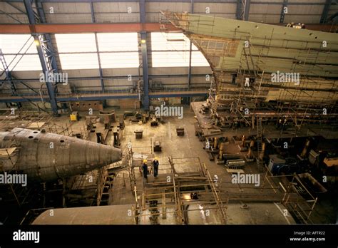 Shipbuilding Barrow in Furness 1980s UK. Vickers Shipbuilding and ...