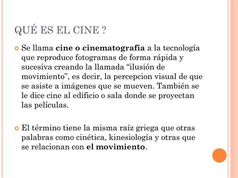 O Que Significa Cine - PPT - EL CINE PowerPoint Presentation, free download - ID:6923718