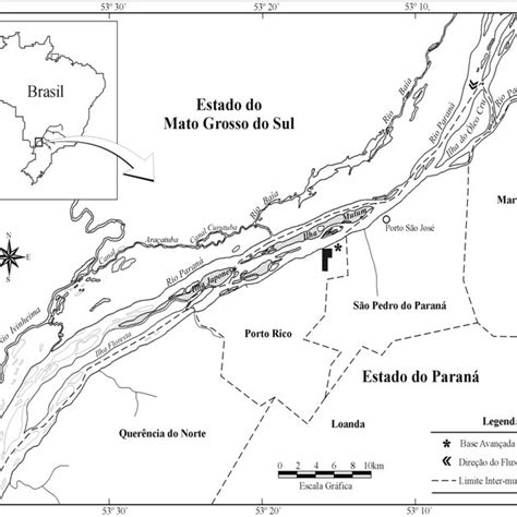 Mapa da localização do município de Porto Rico Estado do Paraná