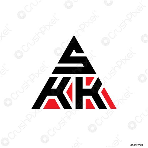 skk triangle letter logo design  triangle shape skk triangle