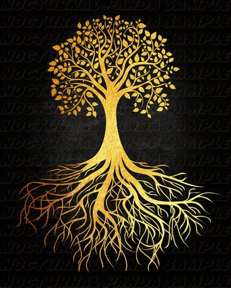 Tree Tree Art Tree Gold Foil Gold Tree Tree Print Tree Poster