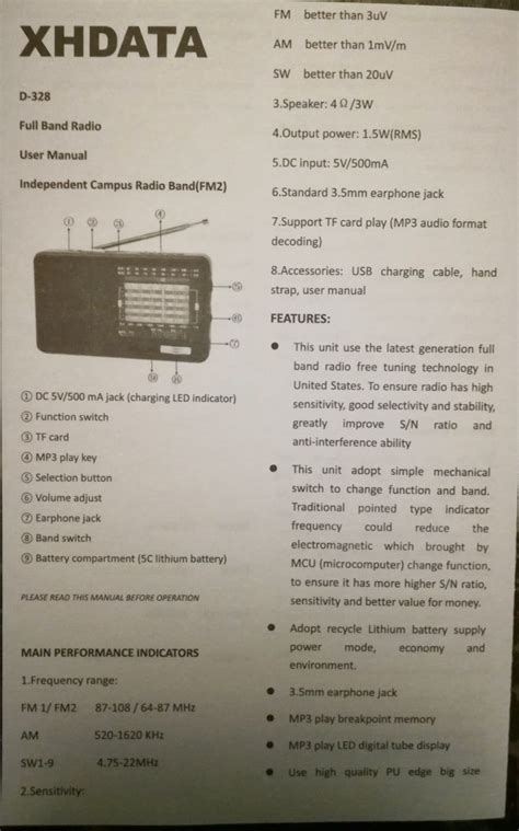 Guest Post: A review of the XHDATA D-328 portable radio | The SWLing Post