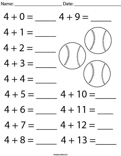 Twisty Noodle Worksheets