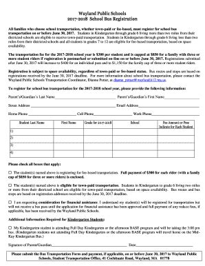 Fillable Online Wayland Public Schools Fax Email Print Pdffiller