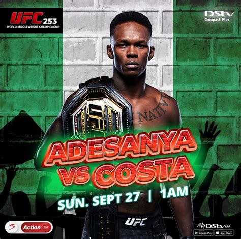 Israel Adesanya Vs Paulo Costa Ufc 253 Fight Card Sports Nigeria