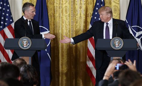 Trump Says Nato No Longer Obsolete After Meeting With Secretary General Npr