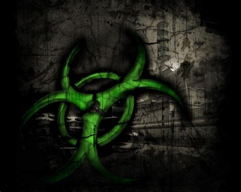 Biohazard Biohazard Symbol Green Aesthetic Biohazard