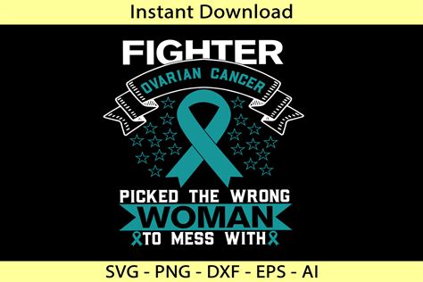 Fighter Ovarian Cancer Picked The Wrong Graphic By Svg24 · Creative Fabrica