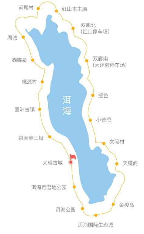 洱海周边景点地图景点推荐大理大山谷图库