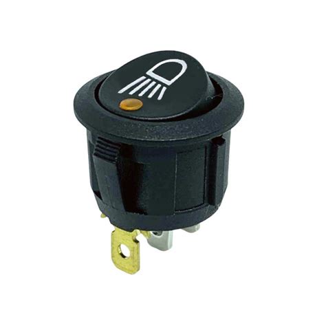SW-WARNING Schalter, 1xE/A, orange/gelbe LED (12-24 Volt DC)