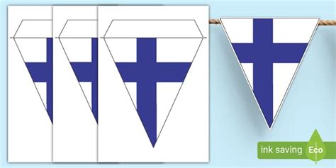 Finland Flag Bunting Hecho Por Educadores Twinkl