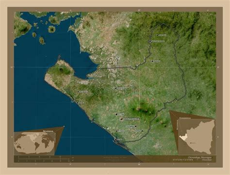 Chinandega Nicaragua Low Res Satellite Labelled Points Of Cities