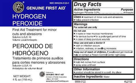 Genuine First Aid Hydrogen Peroxide