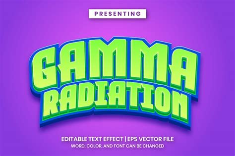 Premium Vector Game Logo Template Gamma Radiation Editable Text Effect