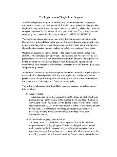 The Importance of Single Line Diagram | PDF | Electric Power | Map 