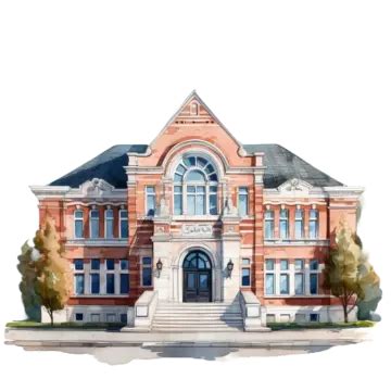 3d School Building White Background, 3d, Clipart, Building PNG ...